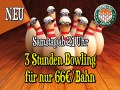 3 Stunden Bowling für nur 66 Euro pro Bahn